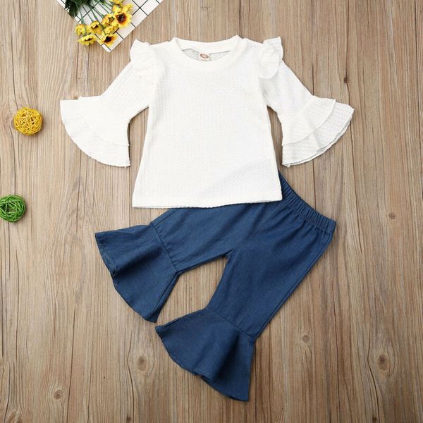 new fashion girls costume newborn baby girls outfits sets white trumpet sleeve blouses +flared trousers pants sweet outfit
new fashion girls costume newborn baby girls outfits sets white trumpet sleeve blouses +flared trousers pants sweet outfit