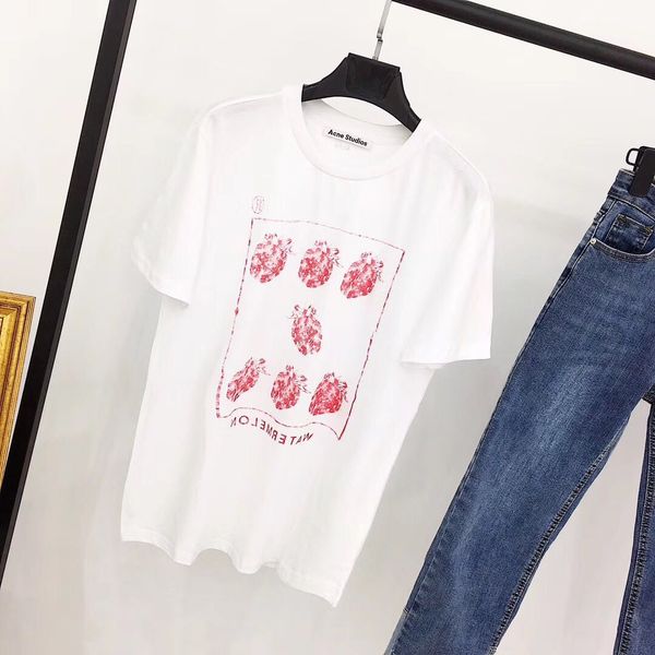 acne studios ac горячая распродажа бренд летом новый женщин акне студии клубничный принт с круглым вырезом хлопок переменного тока т-рубашка, White;black 
acne studios ac горячая распродажа бренд летом новый женщин акне студии клубничный принт с круглым вырезом хлопок переменного тока т-рубашка, White;black