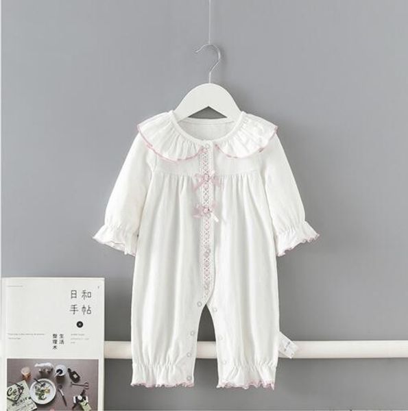 ins baby girls clothes romper 100% cotton ruffles collar bow white romper spring fall boutique rompers 0-2t, Blue
ins baby girls clothes romper 100% cotton ruffles collar bow white romper spring fall boutique rompers 0-2t, Blue