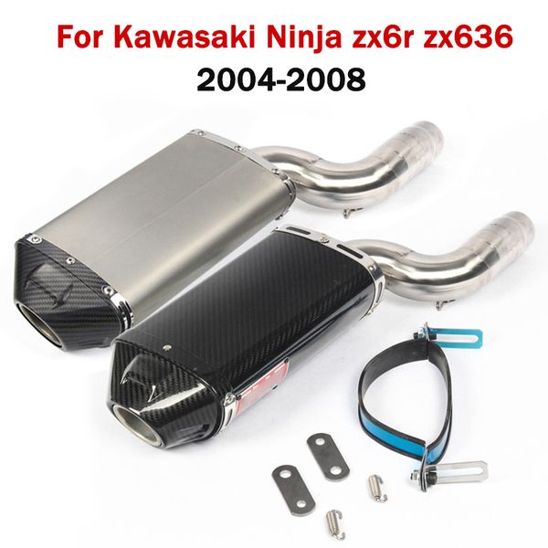 for ninja zx6r zx636 2004 2005 2006 2007 2008 exhaust middle link pipe slip on 310mm muffler end tip modified tail pipe
for ninja zx6r zx636 2004 2005 2006 2007 2008 exhaust middle link pipe slip on 310mm muffler end tip modified tail pipe