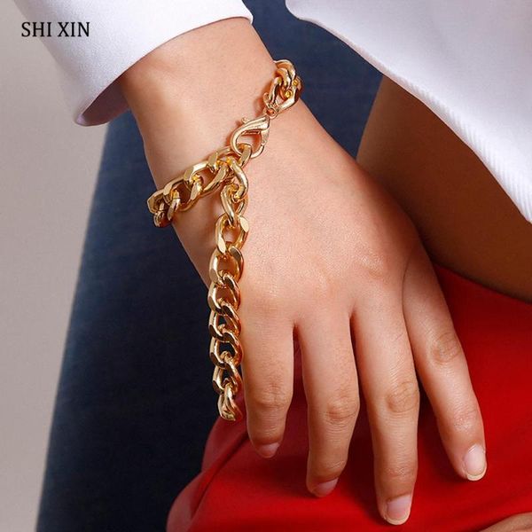 shixin punk chunky chain bracelets for women charms gold color bracelets bangles ladies bracelet femme fashion 2020 hand jewelry, Black
shixin punk chunky chain bracelets for women charms gold color bracelets bangles ladies bracelet femme fashion 2020 hand jewelry, Black