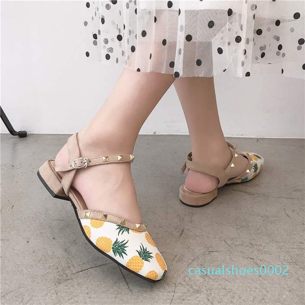 xgravity 2020 summer round toe flat sandals pineapple women rivets ladies fashion lady strawberry shoes b034 c02, Black
xgravity 2020 summer round toe flat sandals pineapple women rivets ladies fashion lady strawberry shoes b034 c02, Black