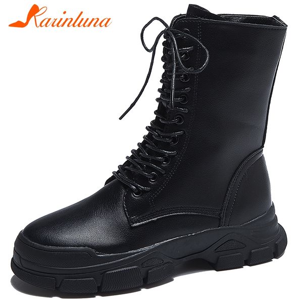 karin 2020 new arrivals dropship mid calf boots woman shoes lace up platform comfortable shoes women boots, Black
karin 2020 new arrivals dropship mid calf boots woman shoes lace up platform comfortable shoes women boots, Black
