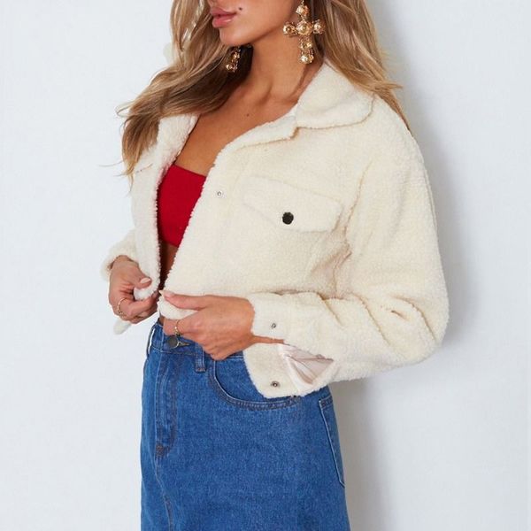 winter autumn women cropped teddy soft jackets casual pockets short coat long sleeve thick warm lamb wool outerwear, Black;brown
winter autumn women cropped teddy soft jackets casual pockets short coat long sleeve thick warm lamb wool outerwear, Black;brown
