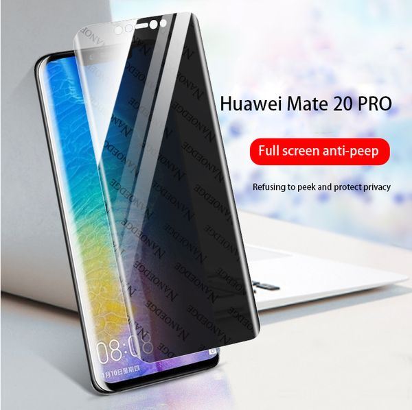 

for huawei mate20 phone film screen protector anti-spy hydrogel film 3d full cover soft hydrogel membrane privacy support 2pcs delivery