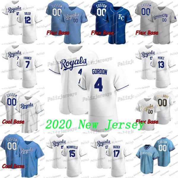 4 alex gordon 2020 new 13 salvador perez 17 hunter dozier whit merrifield brett phillips jorge soler bubba starling nicky lopez jersey, Blue;black
4 alex gordon 2020 new 13 salvador perez 17 hunter dozier whit merrifield brett phillips jorge soler bubba starling nicky lopez jersey, Blue;black