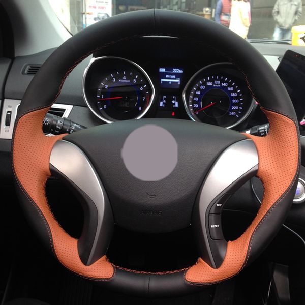 black leather brown leather car steering wheel cover for hyundai elantra 2011-2016 avante i30 2012-2016
black leather brown leather car steering wheel cover for hyundai elantra 2011-2016 avante i30 2012-2016