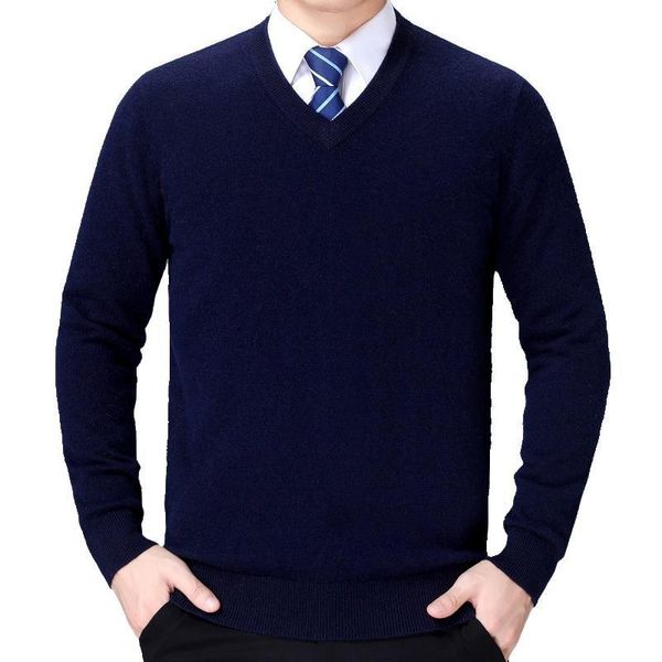 new men's sweater bottoming winter business casual middle-aged warm v-neck sweater men's clothing, White;black
new men's sweater bottoming winter business casual middle-aged warm v-neck sweater men's clothing, White;black