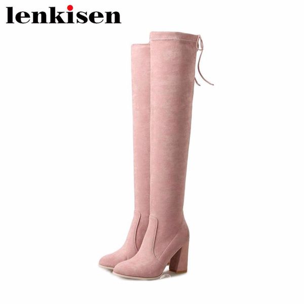 lenkisen show thin long legs pointed toe high heels streetwear high fashion bowtie dating cozy woman winter thigh boots l35, Black
lenkisen show thin long legs pointed toe high heels streetwear high fashion bowtie dating cozy woman winter thigh boots l35, Black