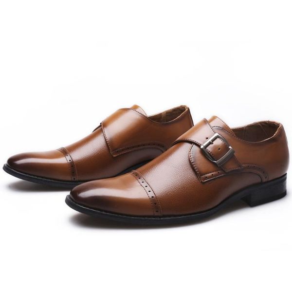39~47 large size brown monk strap loafer brogue dress shoes men italian pointed toe slip on formal wedding suit leather shoes, Black
39~47 large size brown monk strap loafer brogue dress shoes men italian pointed toe slip on formal wedding suit leather shoes, Black
