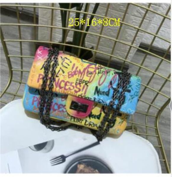 new autumn 2019 colorful graffiti diamond grille web celebrity single shoulder slung chain bag size 25*16*8cm
new autumn 2019 colorful graffiti diamond grille web celebrity single shoulder slung chain bag size 25*16*8cm