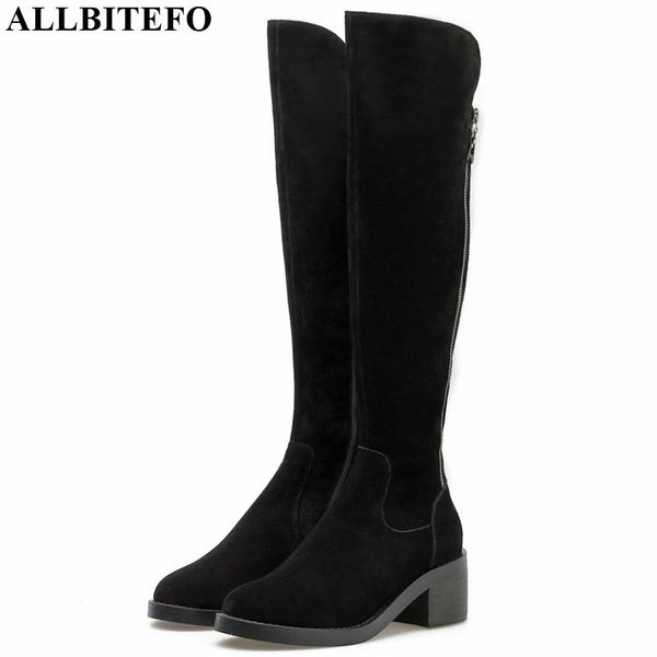 allbitefo natural genuine leather round toe women boots fashion autumn winter women knee high boots leisure, Black
allbitefo natural genuine leather round toe women boots fashion autumn winter women knee high boots leisure, Black