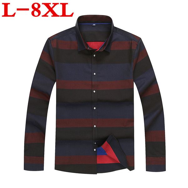 8xl плюс размер осень весна мужские полосатый случайные рубашки с длинным рукавом 100% хлопок платье рубашки мужчин ретро стиль camiseta mas, White;black
8xl плюс размер осень весна мужские полосатый случайные рубашки с длинным рукавом 100% хлопок платье рубашки мужчин ретро стиль camiseta mas, White;black