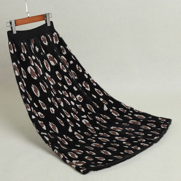women's leopard skirt knit autumn winter thick hair irregular large size long skirts woman faldas ls138, Black
women's leopard skirt knit autumn winter thick hair irregular large size long skirts woman faldas ls138, Black