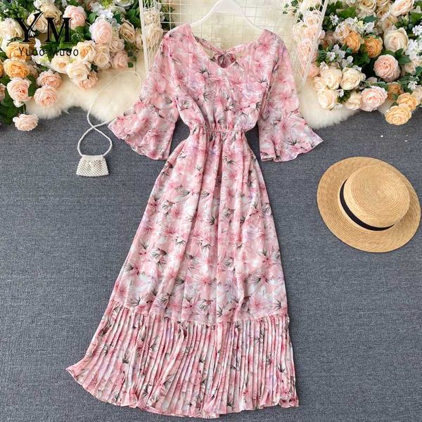 casual dresses yuoomuoo romantic women chiffon pink long dress 2021 summer elegant floral print bohemian holiday maxi beach pleated, Black;gray
casual dresses yuoomuoo romantic women chiffon pink long dress 2021 summer elegant floral print bohemian holiday maxi beach pleated, Black;gray