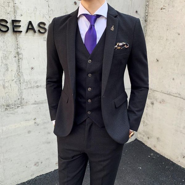 costume homme pour mariage men slim fit solid color 3pcs sets single-breasted casual formal suits set male, White;black
costume homme pour mariage men slim fit solid color 3pcs sets single-breasted casual formal suits set male, White;black