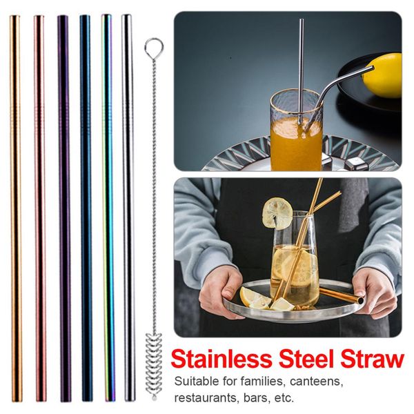 colorful 304 stainless steel 4pcs straws reusable straight metal drinking straw with cleaner brush set party bar accessory
colorful 304 stainless steel 4pcs straws reusable straight metal drinking straw with cleaner brush set party bar accessory