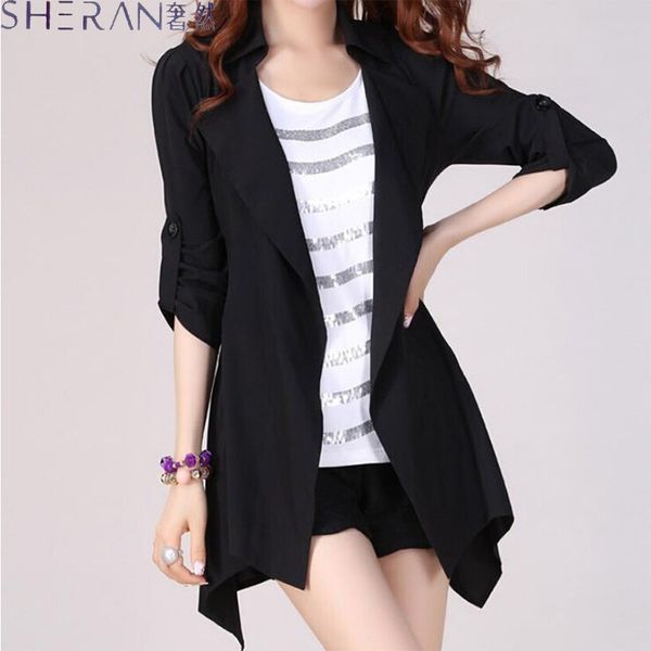 2018 spring coat windbreaker women s trench women plus size irregular hem and long sections slim thin women coats and clothes, Tan;black
2018 spring coat windbreaker women s trench women plus size irregular hem and long sections slim thin women coats and clothes, Tan;black