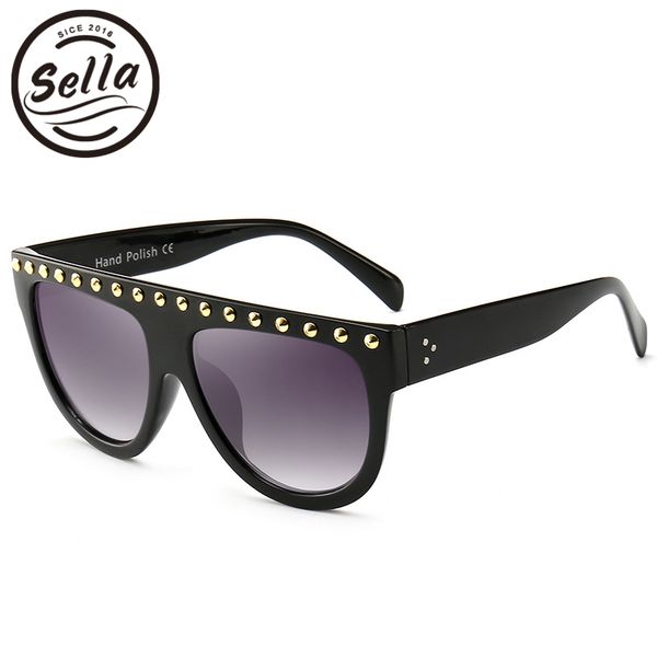 sella 2019 new fashion women men rivet decoration oversized cateye sunglasses brand designer gradient lens sun glasses shade, White;black
sella 2019 new fashion women men rivet decoration oversized cateye sunglasses brand designer gradient lens sun glasses shade, White;black