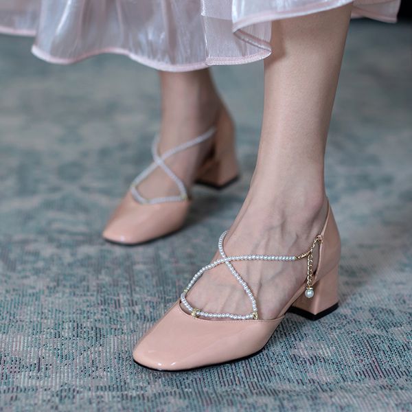 sweet and gentle baotou single shoes women 2020 summer new beaded thick heel single shoes fairy wind high heels z805, Black
sweet and gentle baotou single shoes women 2020 summer new beaded thick heel single shoes fairy wind high heels z805, Black