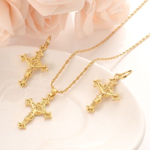 gold cross pendant necklace chain earrings sets jewelry gold christian jewelry sets for women girl jesus gifts souvenir, Slivery;golden
gold cross pendant necklace chain earrings sets jewelry gold christian jewelry sets for women girl jesus gifts souvenir, Slivery;golden