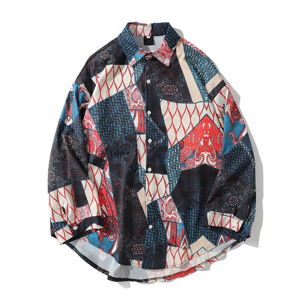 men shirts japanese geometry patchwork fashion print men shirt long sleeve 2020 hip hop casual streetwear male fashion, White;black
men shirts japanese geometry patchwork fashion print men shirt long sleeve 2020 hip hop casual streetwear male fashion, White;black