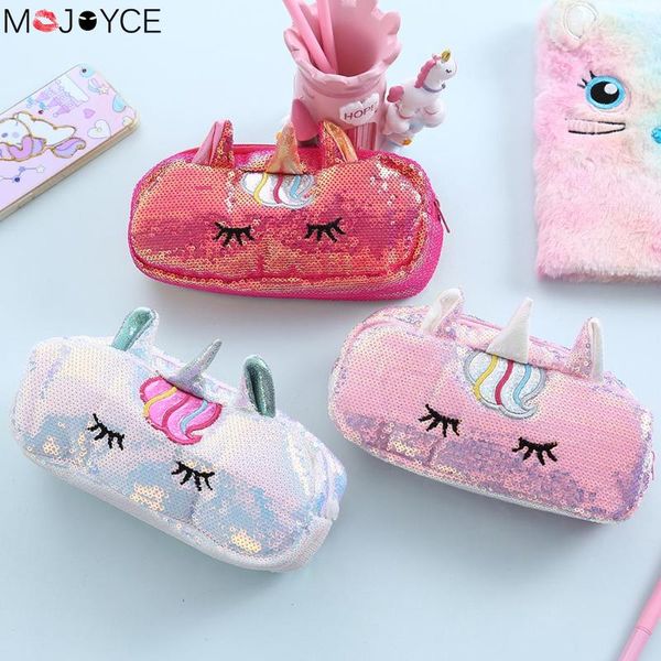 women fashion cosmetic bags portable cartoon sequins clutch women makeup bag lovely student pencil case cosmetic bags