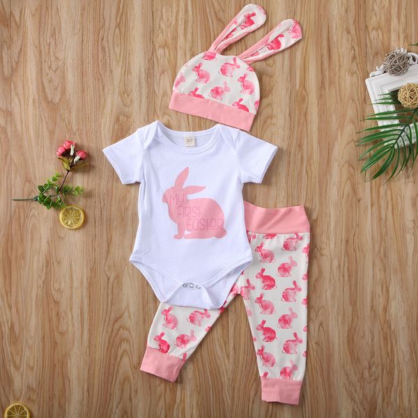 newborn baby boys girls easter prints outfits clothes set bunny print short sleeve romper pants hat, White
newborn baby boys girls easter prints outfits clothes set bunny print short sleeve romper pants hat, White