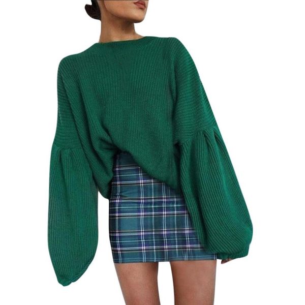 new arrival fashion women knitted solid long sleeve lantern sleeve loose sweater woman sweater 2018 c30815, White
new arrival fashion women knitted solid long sleeve lantern sleeve loose sweater woman sweater 2018 c30815, White
