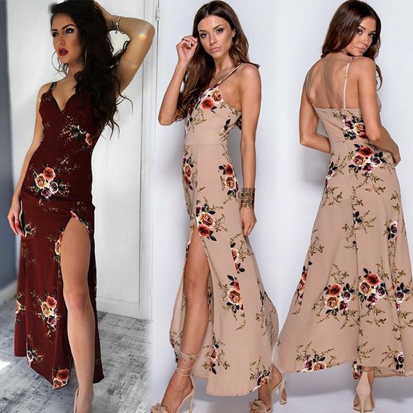 2019 new arrival women split sling dress explosion fashion retro print open back strap dress with two color s-xl availiable, Black;gray
2019 new arrival women split sling dress explosion fashion retro print open back strap dress with two color s-xl availiable, Black;gray
