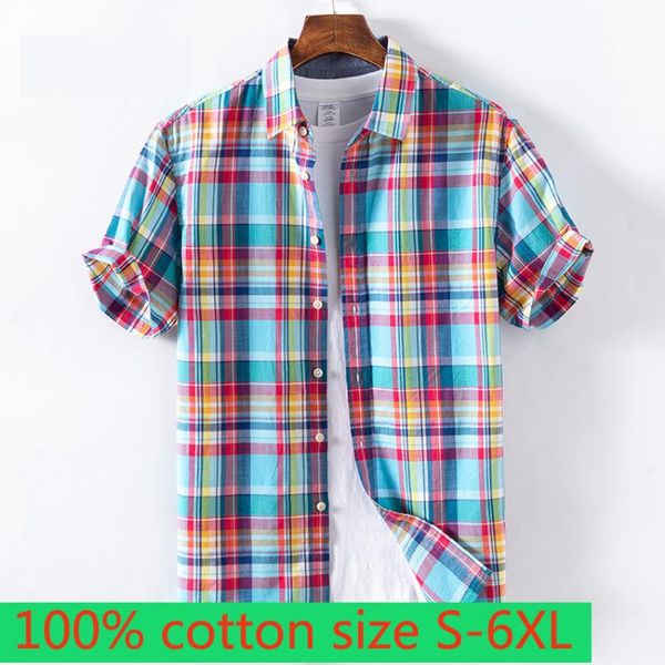 new large fashion short sleeve spring summer men 100% cotton handsome plaid loose casual shirts plus size s lxl2xl3xl4xl5xl6xl, White;black
new large fashion short sleeve spring summer men 100% cotton handsome plaid loose casual shirts plus size s lxl2xl3xl4xl5xl6xl, White;black