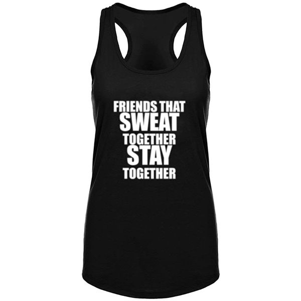 women's friends that sweat together stay together fitness workout gym tank summer funny letter print tank top, White
women's friends that sweat together stay together fitness workout gym tank summer funny letter print tank top, White