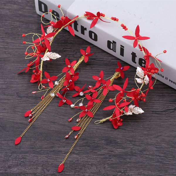 bride headwear red flower hair hoop baroque toast serve hair band korean hair decorate wedding ornaments marry accessories, Silver
bride headwear red flower hair hoop baroque toast serve hair band korean hair decorate wedding ornaments marry accessories, Silver