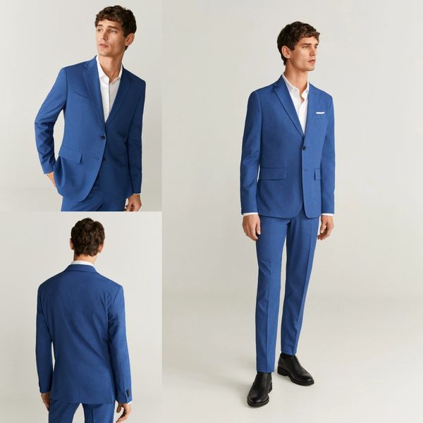 royal blue two pieces slim fit mens suits wedding grooms tuxedos notched lapel formal blazer prom suit jacket and pants, Black;gray 
royal blue two pieces slim fit mens suits wedding grooms tuxedos notched lapel formal blazer prom suit jacket and pants, Black;gray
