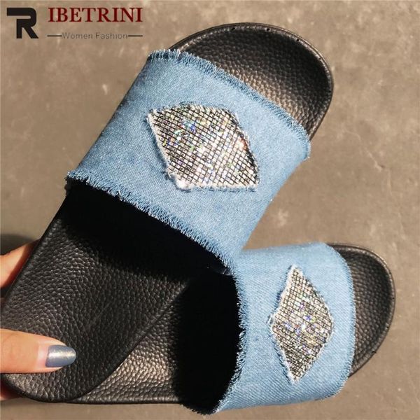 ribetrini новый comfy light summer flat обувь женская мода декорирование джинсовой тапочки летний кристалл слайды, Black
ribetrini новый comfy light summer flat обувь женская мода декорирование джинсовой тапочки летний кристалл слайды, Black