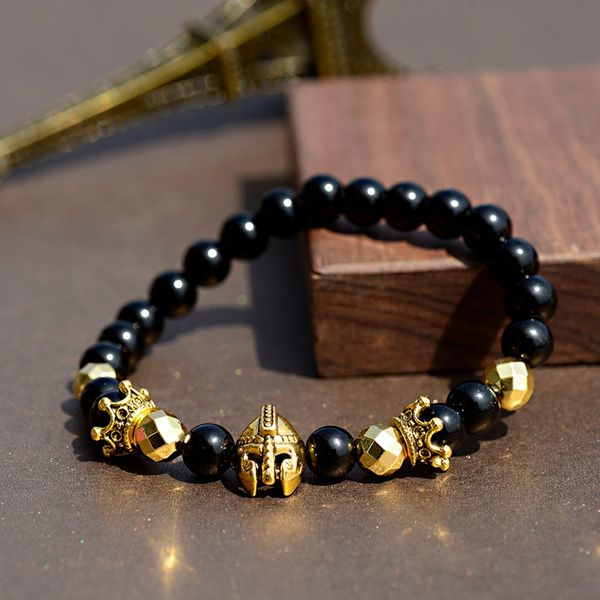 crown spartan warrior gladiator helmet bracelet homme men classic natural stone beaded bracelet jewelry pulseira hombres, Black
crown spartan warrior gladiator helmet bracelet homme men classic natural stone beaded bracelet jewelry pulseira hombres, Black