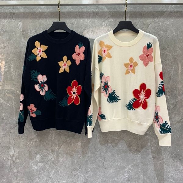 2019 winter new fashion flower print wool women sweater size s l worldwide, White;black
2019 winter new fashion flower print wool women sweater size s l worldwide, White;black