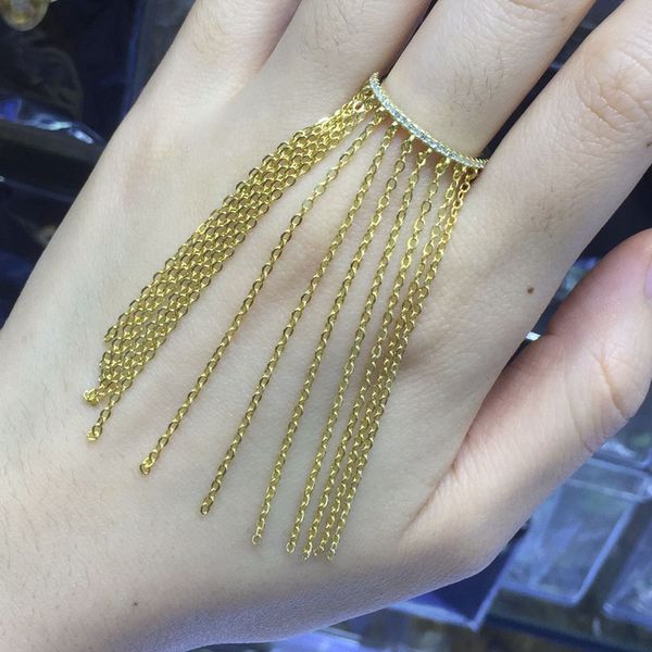 fashion real 925 sterling silver yellow gold color chain tassel finger ring pave cubic zirconia stones women fine jewelry, Golden;silver
fashion real 925 sterling silver yellow gold color chain tassel finger ring pave cubic zirconia stones women fine jewelry, Golden;silver