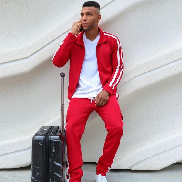 muscle boy spring and autumn new style popular brand men's suits casual pin tiao contrast color sports hoodie stand collar two-p, White;red
muscle boy spring and autumn new style popular brand men's suits casual pin tiao contrast color sports hoodie stand collar two-p, White;red