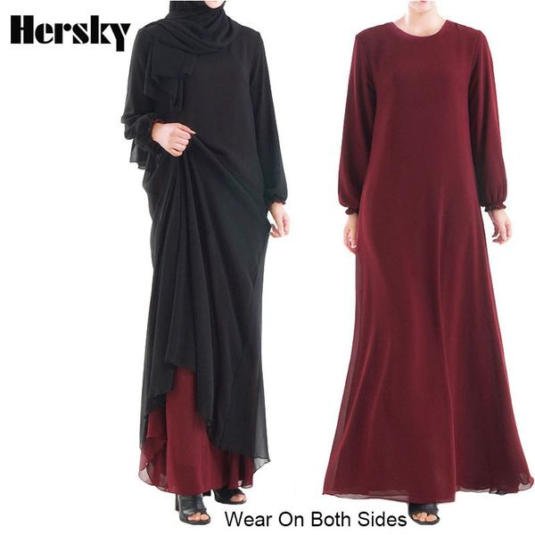wear on both sides dubai ramadan abaya dress double-layer chiffon muslim women dresses islamic turkish robe musulmane clothing, Red
wear on both sides dubai ramadan abaya dress double-layer chiffon muslim women dresses islamic turkish robe musulmane clothing, Red