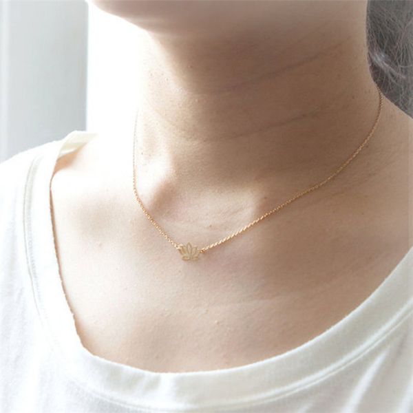 europe and the united states popular new jewelry selling yoga accessories lotus pendant necklace friends gift, Silver