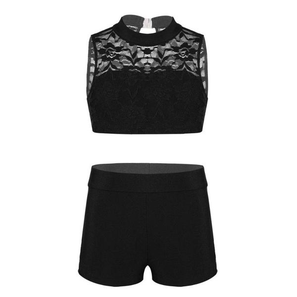 kids teens sleeveless floral lace crop with bottoms girls ballet sports gymnastics shorts performance dancewear set, Black;red
kids teens sleeveless floral lace crop with bottoms girls ballet sports gymnastics shorts performance dancewear set, Black;red