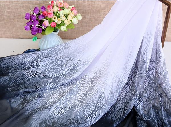10meters width 150cm chinese seaweed painting fabric chiffon fabric chinese han cloth for dress scarf costumes, Black;white
10meters width 150cm chinese seaweed painting fabric chiffon fabric chinese han cloth for dress scarf costumes, Black;white