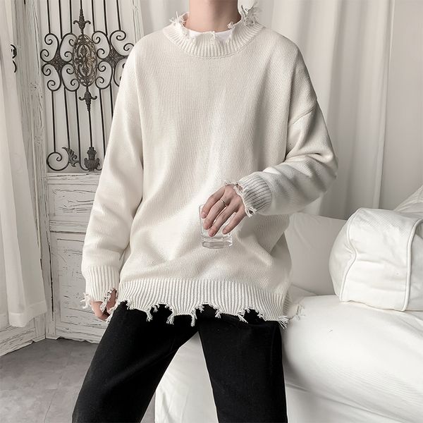 loose hole sweater men's fashion solid color casual o-neck knit pullover men streetwear knitting sweaters male sweter clothes, White;black
loose hole sweater men's fashion solid color casual o-neck knit pullover men streetwear knitting sweaters male sweter clothes, White;black