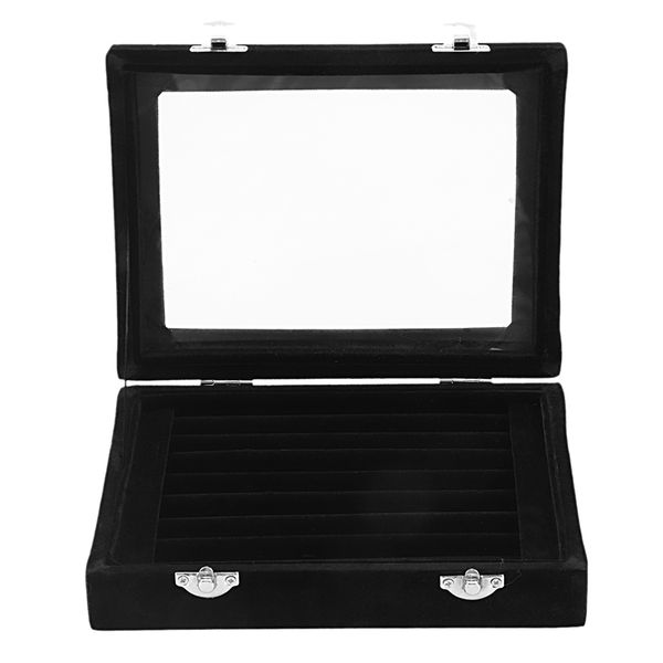 jewelry box organizer 8 grids with glass showcase storage container - black, Pink;blue
jewelry box organizer 8 grids with glass showcase storage container - black, Pink;blue