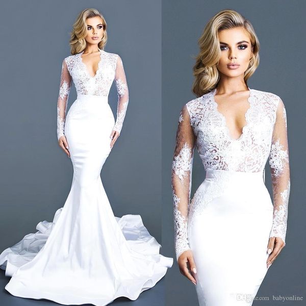 lace satin mermaid prom dresses sheer long sleeve v neck illusion appliques formal prom party gowns evening gowns ogstuff vestidos, Black
lace satin mermaid prom dresses sheer long sleeve v neck illusion appliques formal prom party gowns evening gowns ogstuff vestidos, Black