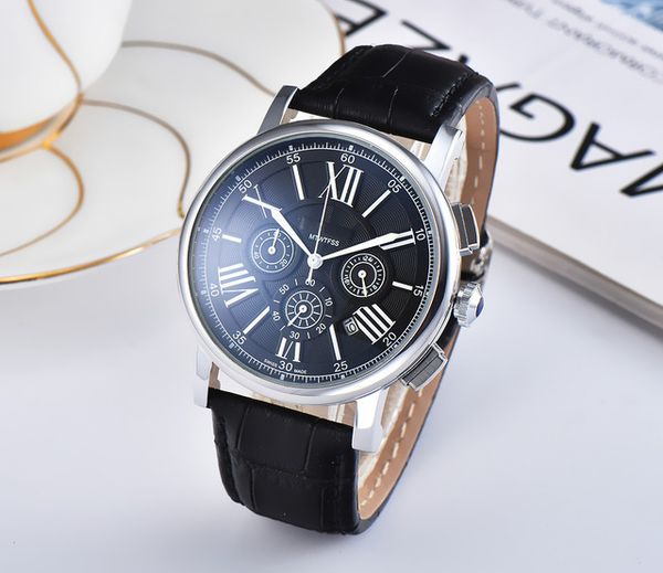 limited brown leather belt quartz chronograph full function trend watches white stainless pointer watches mens wrist, Slivery;brown
limited brown leather belt quartz chronograph full function trend watches white stainless pointer watches mens wrist, Slivery;brown