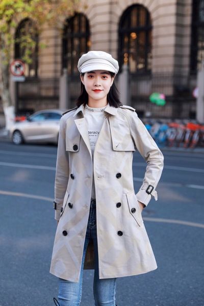 women's trench coats long classic windbreaker waterproof british new high-end english style autumn winter gabadian plaid casual c147, Tan;black
women's trench coats long classic windbreaker waterproof british new high-end english style autumn winter gabadian plaid casual c147, Tan;black
