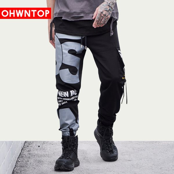 big letters print pockets patchwork hip hop cargo pants harajuku sweatpants streetwear fashion joggers men rock hipster trousers, Black
big letters print pockets patchwork hip hop cargo pants harajuku sweatpants streetwear fashion joggers men rock hipster trousers, Black