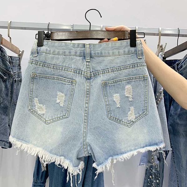 new summer tassel bead decoration solid women shorts denim high waist ripped hole female bottoms jeans shorts, Blue
new summer tassel bead decoration solid women shorts denim high waist ripped hole female bottoms jeans shorts, Blue